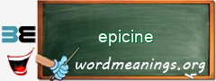 WordMeaning blackboard for epicine